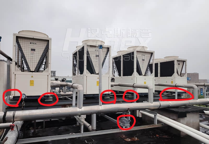 2024項目案例|上海項目風(fēng)冷熱泵機(jī)組減震降噪案例